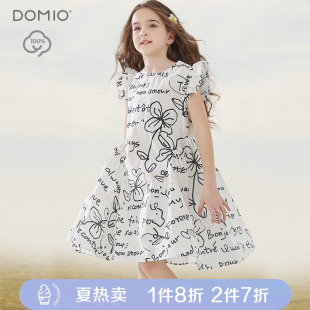 女童连衣裙夏季 儿童纯棉裙子女孩碎花裙中大童洋气公主裙 2025新款