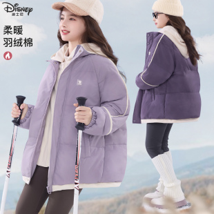 迪士尼儿童棉服秋冬2025新款 女童羽绒棉外套青少年假两件休闲童装