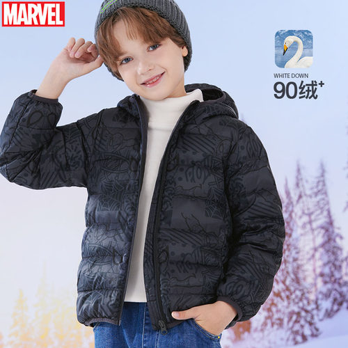 迪士尼短款轻薄男童羽绒服