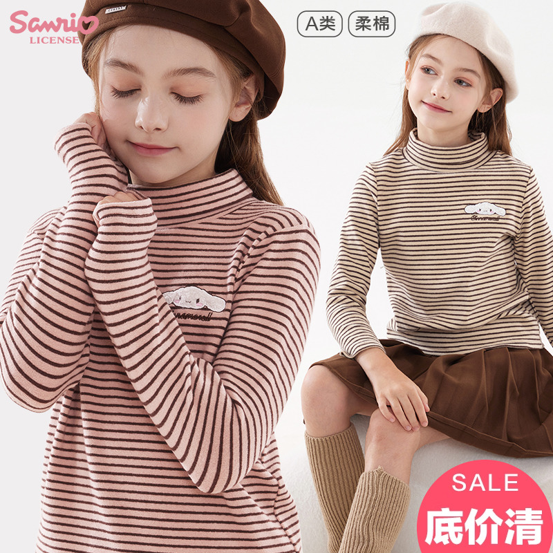 玉桂狗高领女童打底衫长袖T恤