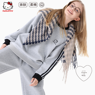凯蒂猫女童卫衣25秋冬季新款大童上衣儿童衣服青少年外套女孩童装