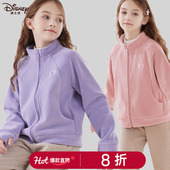 冬装 儿童棒球服加绒加厚中大童摇粒绒上衣开衫 新款 女童外套春秋季