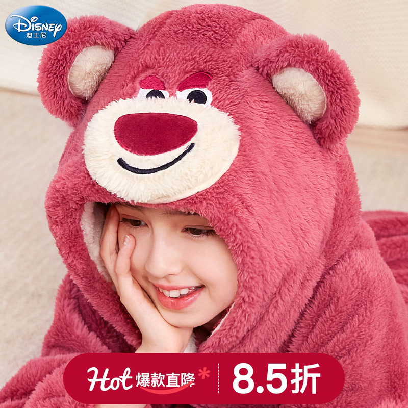 迪士尼儿童睡袍睡衣浴袍珊瑚绒