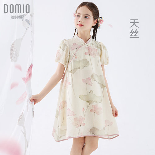 多妙屋女童连衣裙夏季汉服旗袍裙