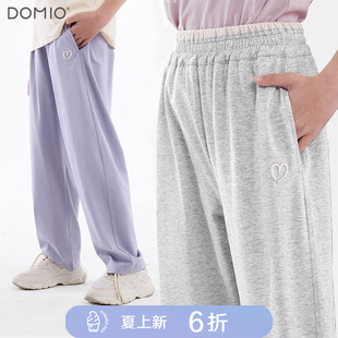 女童裤子夏季薄款儿童运动裤新款直筒防蚊裤中大童休闲卫裤童装