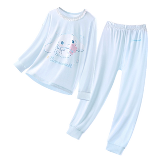 玉桂狗女童纯棉内衣套装儿童秋冬秋衣秋裤儿童长袖睡衣家居服童装