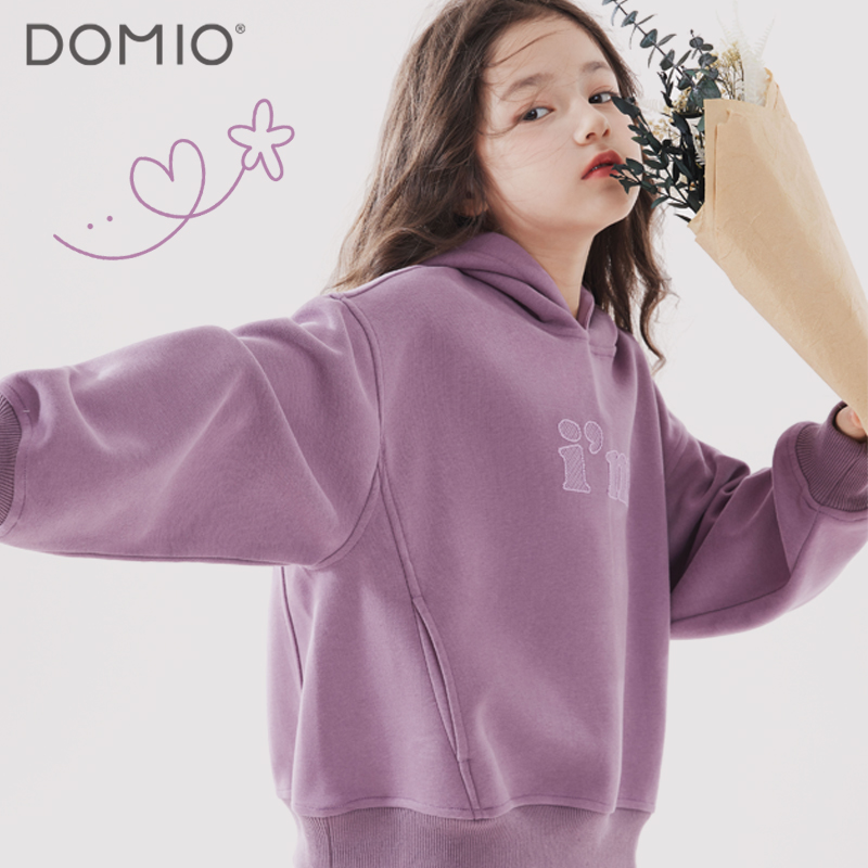 女童卫衣儿童外套2025秋冬中大童长袖上衣休闲连帽衫洋气童装