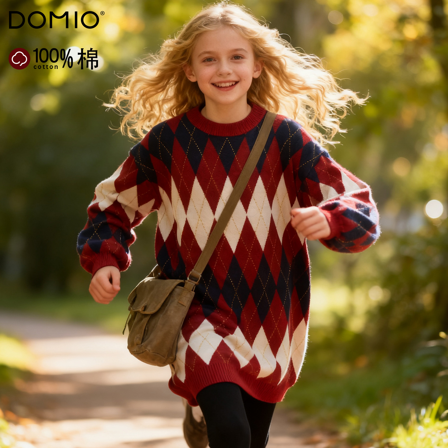 女童外穿拜年毛衣裙中大童针织裙