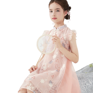 女童连衣裙儿童裙子国风汉服夏季新款新中式公主裙中大童长裙夏装