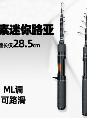 伸缩性便携式路亚竿裸竿远投微物