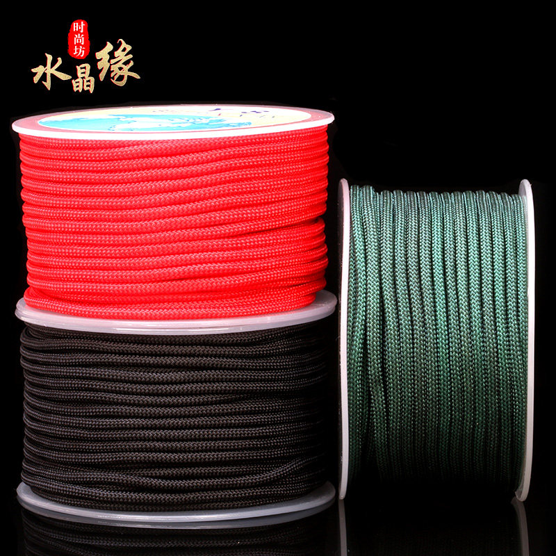 2MM IMPORTED HIGH-GRADE ROUND ROPE JADE JADE PENDANT JEWELRY LANYARD DIY HAND-WOVEN NECKLACE BRACELET PENDANT ROPE LINE