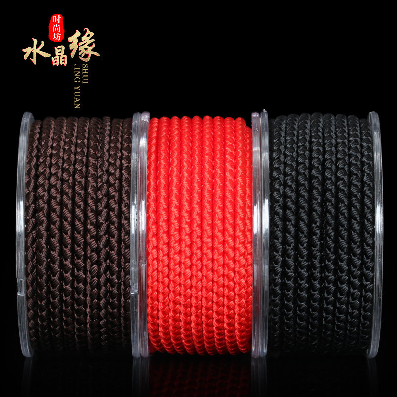 DRAGON SCALE ROPE NECKLACE ROPE DIY BRAIDED ROPE JADE SAFETY BUCKLE PENDANT ROPE PENDANT ROPE ROPE RED ROPE THICK JEWELRY HANDLE