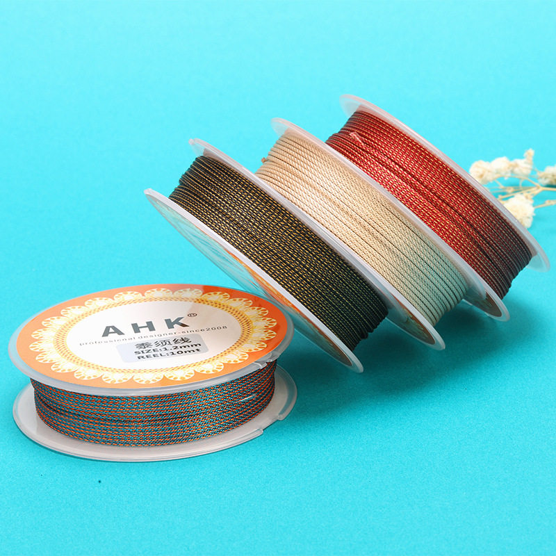 1.2mm黍须绳双色编织绳串珠线密实玉米绳DIY项链绳菩提绳手工编绳