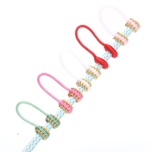 防丢扣手工编织手绳防丢绳手链防掉皮绳钢丝绳周家细款钢丝手绳