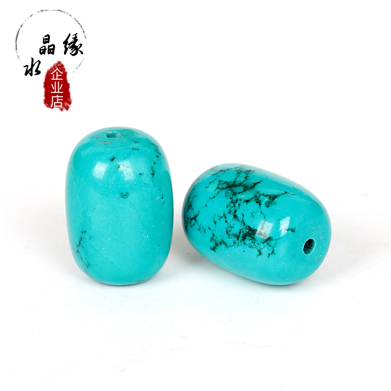 diy仿绿松石桶珠隔珠顶珠配饰