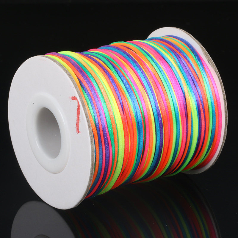 NO. 6 NO. 7 CHINESE KNOT ROPE BRACELET HAND ROPE BRAIDED WIRE KOREAN SILK DIY BRACELET BRIGHT LIGHT BEADED STRAND