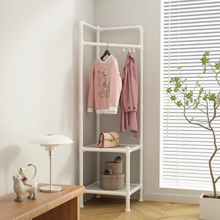 转角衣帽架置物架子衣收纳架三角区卧室置客厅小户型简约挂衣架房