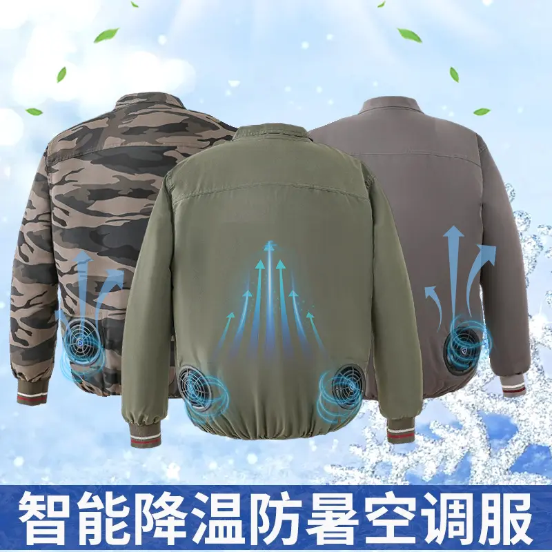 风扇衣服降温工作服迷彩装作业