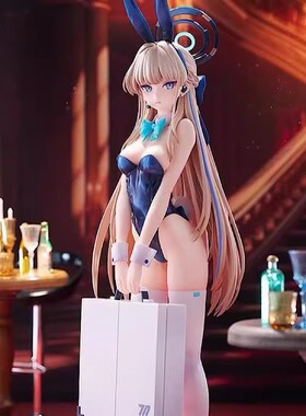 蔚蓝档案飞鸟马时兔女郎手办模型