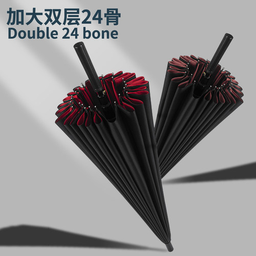 雨伞自动雨伞若瑶防风长柄伞24骨