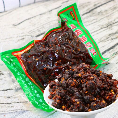 云南玉溪易门特产 浦贝山里香鸡枞油豆豉400g 辣椒酱下饭菜 咸菜