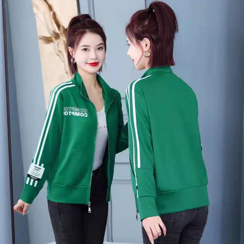 运动休闲短款夹克外套女新款开衫