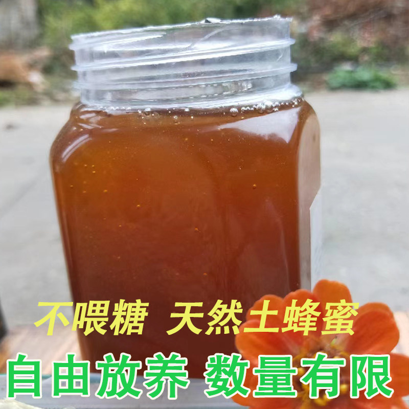 纯正天然木桶蜂蜜农家自产槐蜜野山花蜜成熟冬蜜无添加广西土蜂蜜