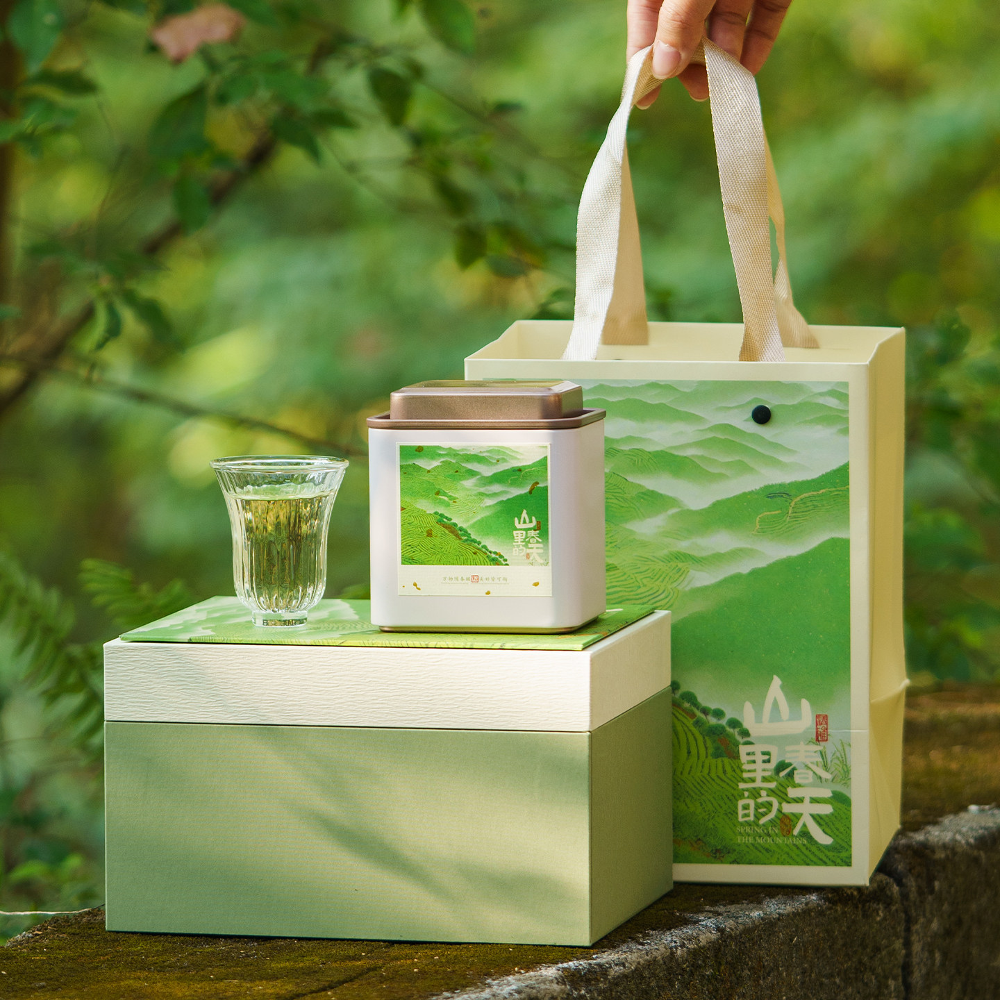新款创意铁罐带杯绿茶茶叶包装盒空礼盒明前龙井碧螺春毛尖包装盒