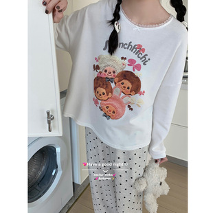 ReefurRinka梨花家秋冬长袖针织棉加厚新款居家服可外穿女睡衣