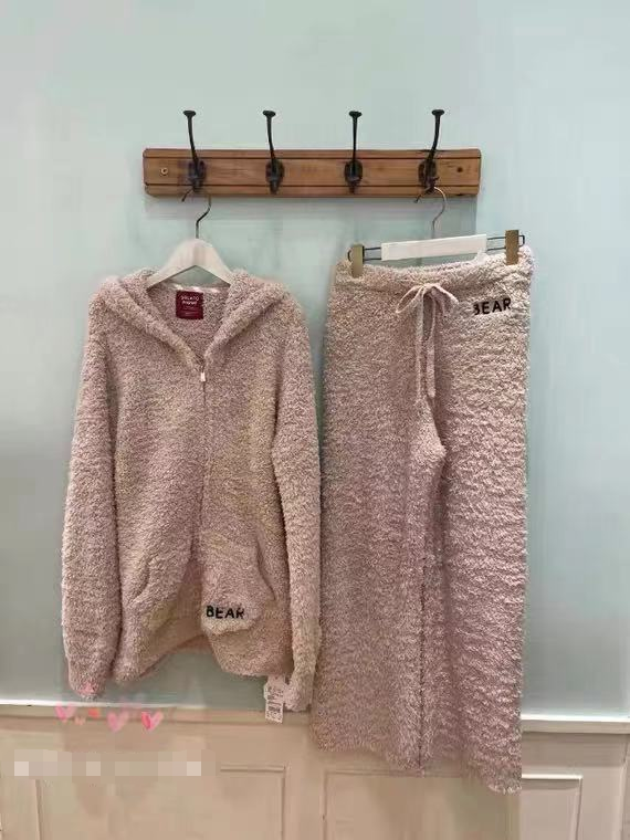 新款可爱圣诞小熊日系套装睡衣