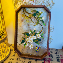 非遗掐丝珐琅diy手工材料包景泰蓝全套金丝茶盘摆件中国风花鸟