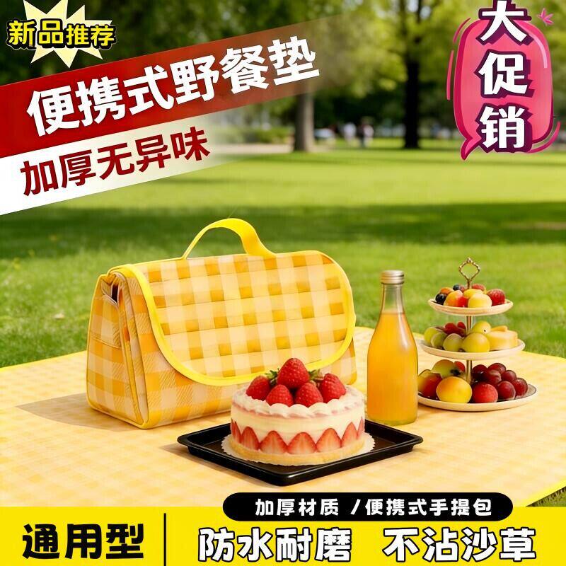 野餐垫防潮垫加厚户外露营地垫野外防水布便携郊游帐篷草坪垫子