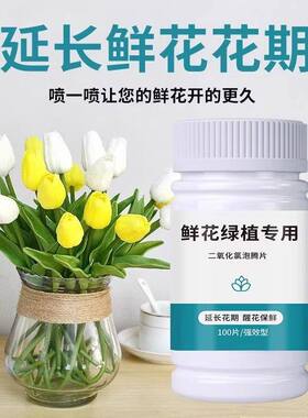 二氧化氯鲜花泡腾片84幼儿园养花绿植鲜花植物园林插花卉切保鲜剂