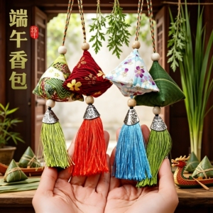 端午中国风艾草驱蚊香囊礼品