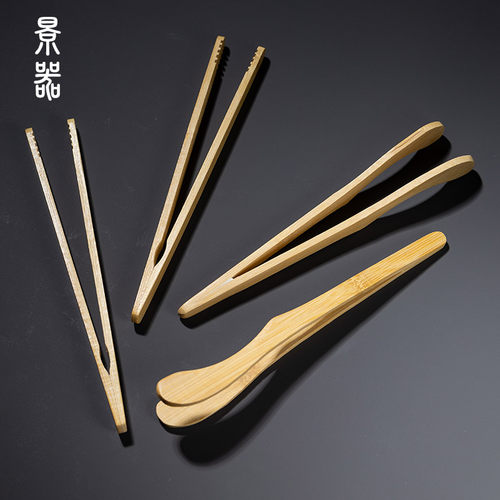 景器普通竹制茶夹茶道镊子