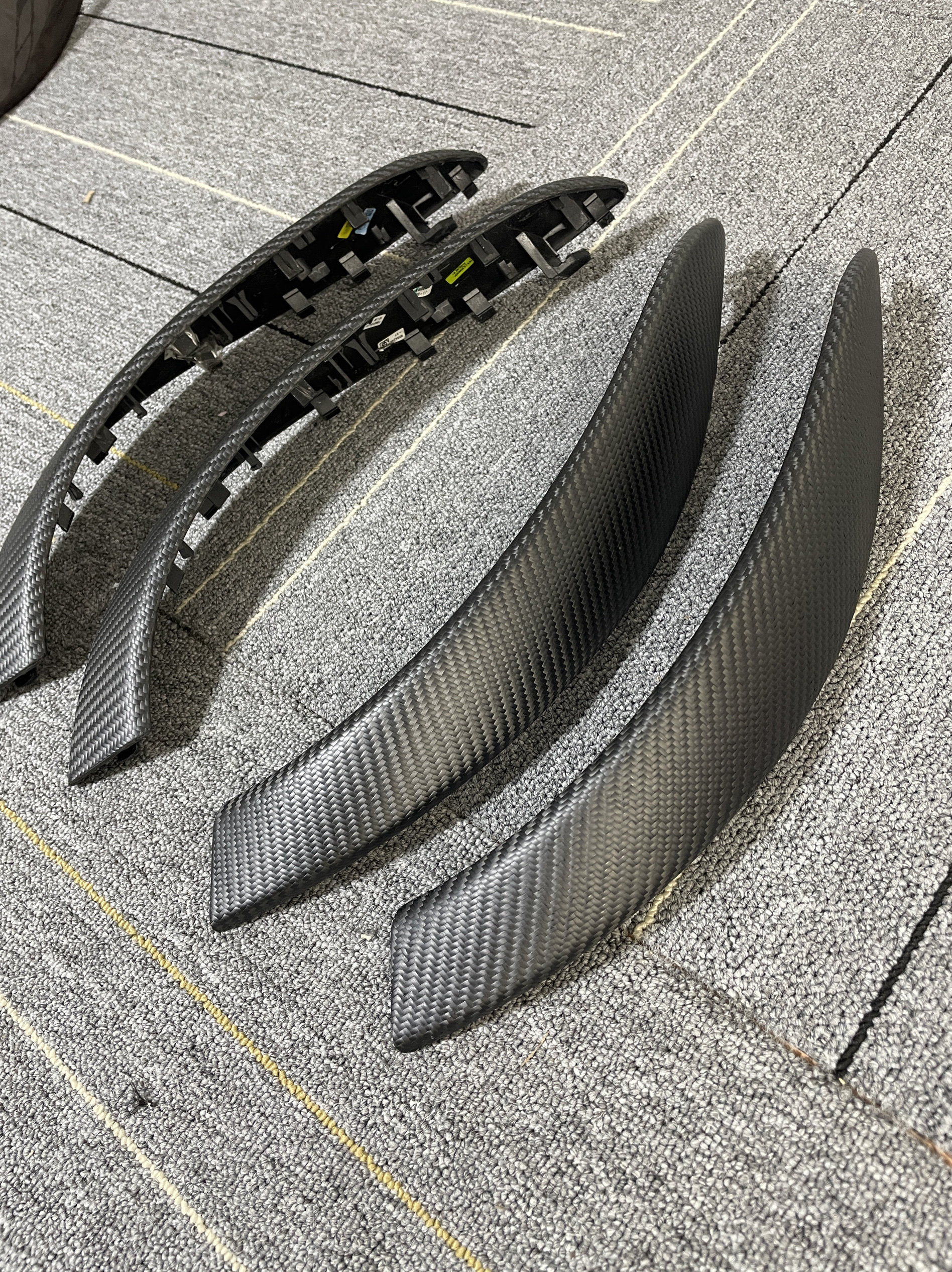 适用于宝马3系4系 车门外把手内拉把手F30F34F35真碳纤维替换安装