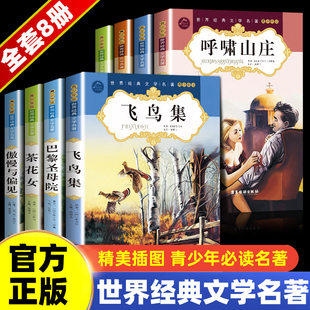 小学生初中生世界经典文学名著青少年必读课外阅读故事书优秀现代文小说巴黎圣母院呼啸山庄雾都孤儿红与黑茶花女飞鸟集傲慢与偏见
