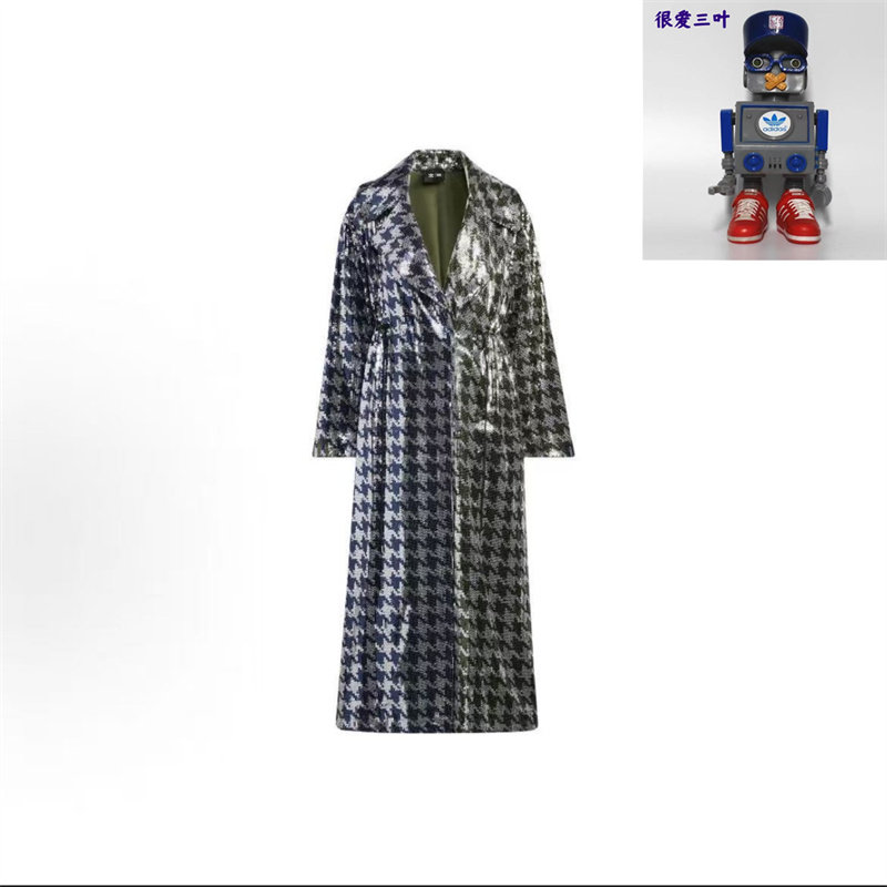 Adidas阿迪达斯originals xIVP PARK千鸟格闪片中长款夹克 HC5954,运动服/休闲服装,运动茄克/外套,淘宝优惠券,粉丝福利购,淘宝优惠卷