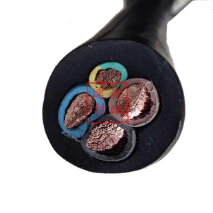 起帆三相四线380V4芯设备线耐磨电线3+1地拖线橡皮线电缆线