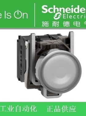 施耐德白色带灯按钮XB4BW31M5=ZB4BW0M15+ZB4BW313 1开1闭AC220V