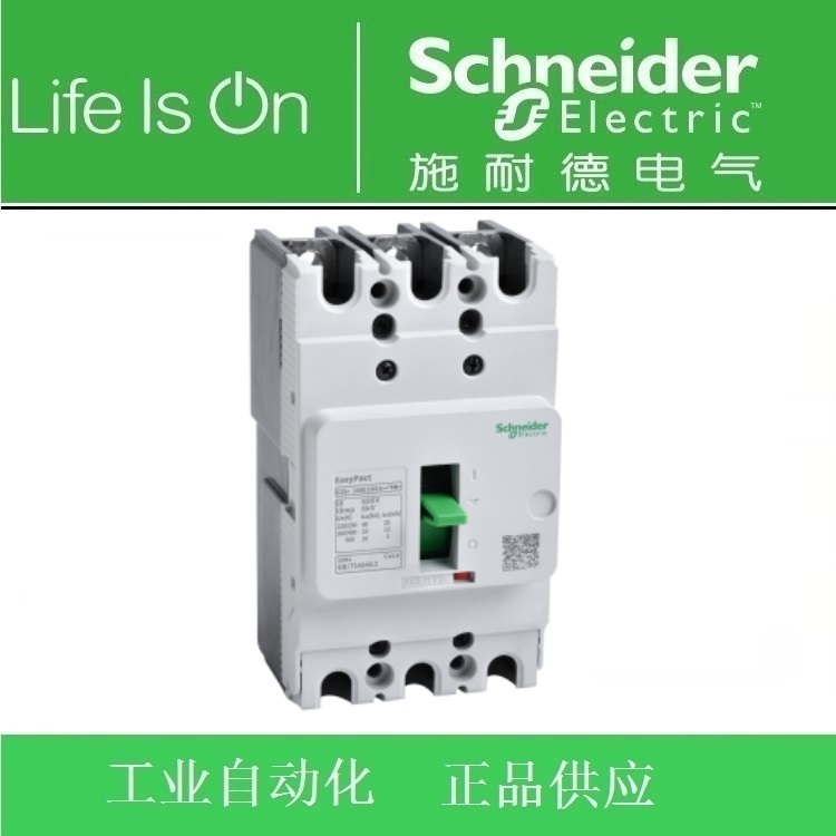 施耐德EZSS塑壳断路器EZSS100E3100 3P 100A配电保护