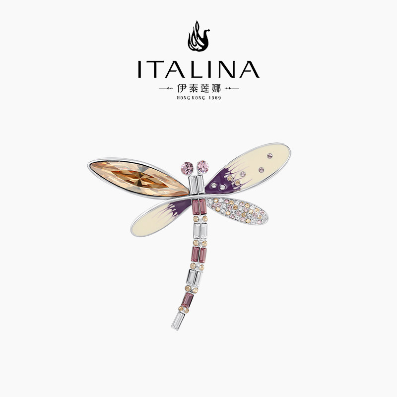 伊泰莲娜胸针高档女复古气质西珐琅工艺神秘紫原创精致蜻蜓配饰,饰品/流行首饰/时尚饰品新,胸针,淘宝优惠券,粉丝福利购,淘宝优惠卷