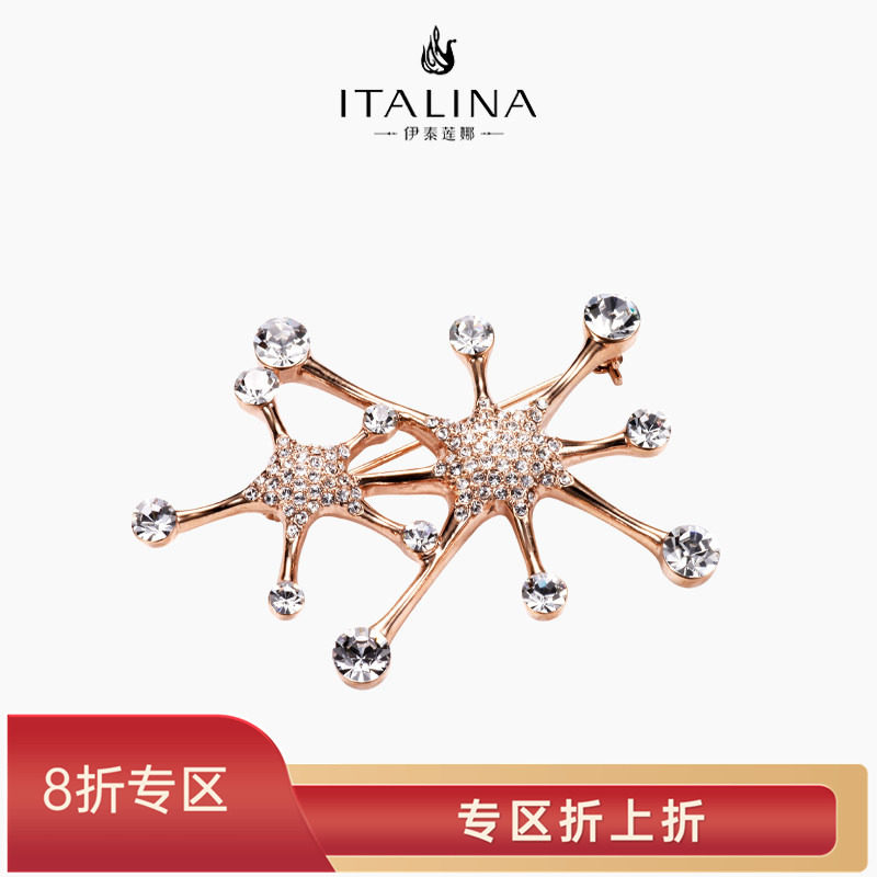 伊泰莲娜简约精致合金胸针图片