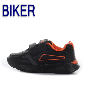 外贸原单biker男童黑色运动鞋 小童学步轻便童鞋 后跟加固机能鞋