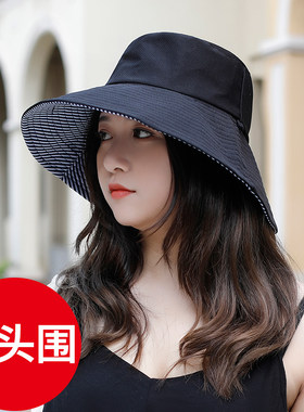 适合时尚风防晒太阳帽大头围