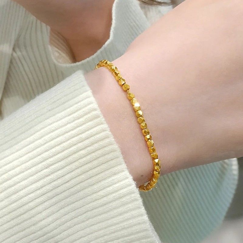 越南沙金手链女碎银几两镀金手链