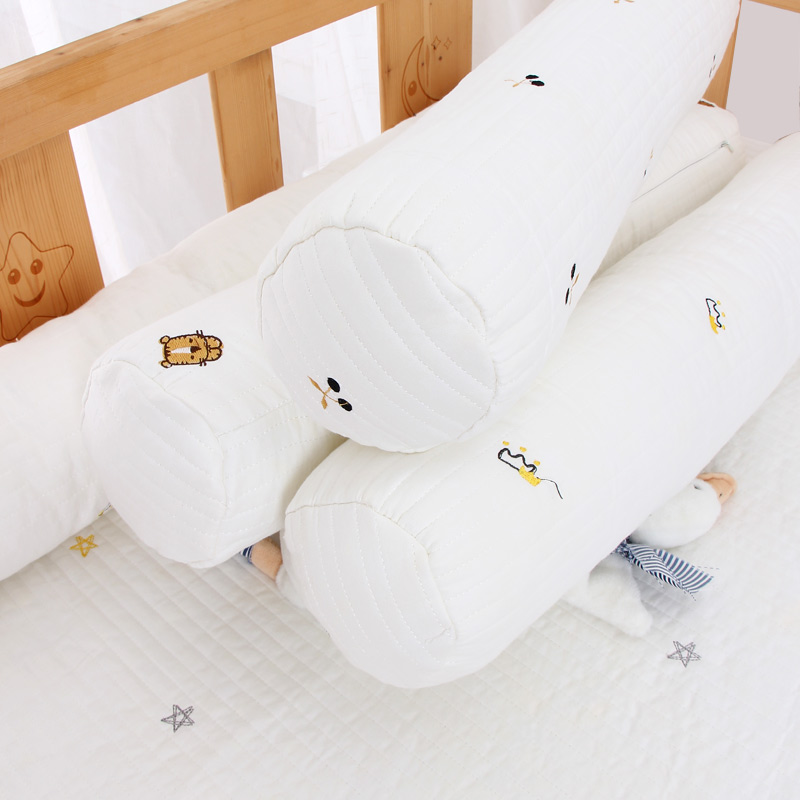 婴儿抱枕纯棉圆柱侧睡枕