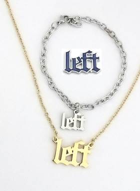 TF家族左航同款left字母项链明星周边锁骨链条不掉色手链学生配饰
