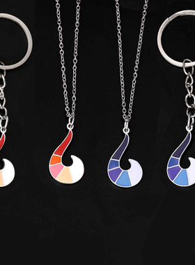 奇迹少女狐尾项链日系卡通动漫瓢虫雷迪狐狸吊坠钥匙扣不锈钢材质