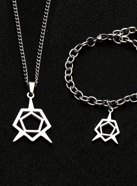 蔚蓝档案光环鬼方佳代子项链吊坠手链不锈钢二次元游戏周边